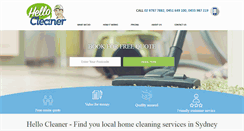 Desktop Screenshot of hellocleaner.com.au